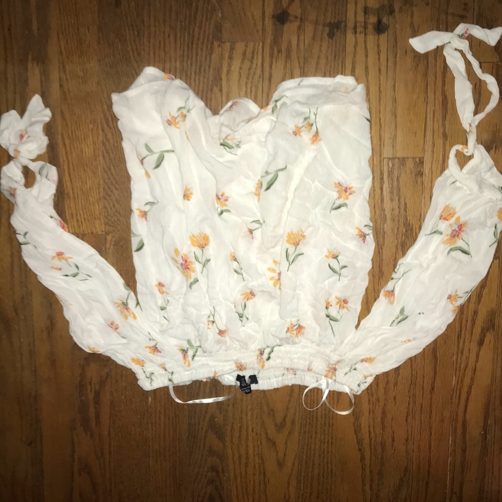 Off the shoulder floral blouse